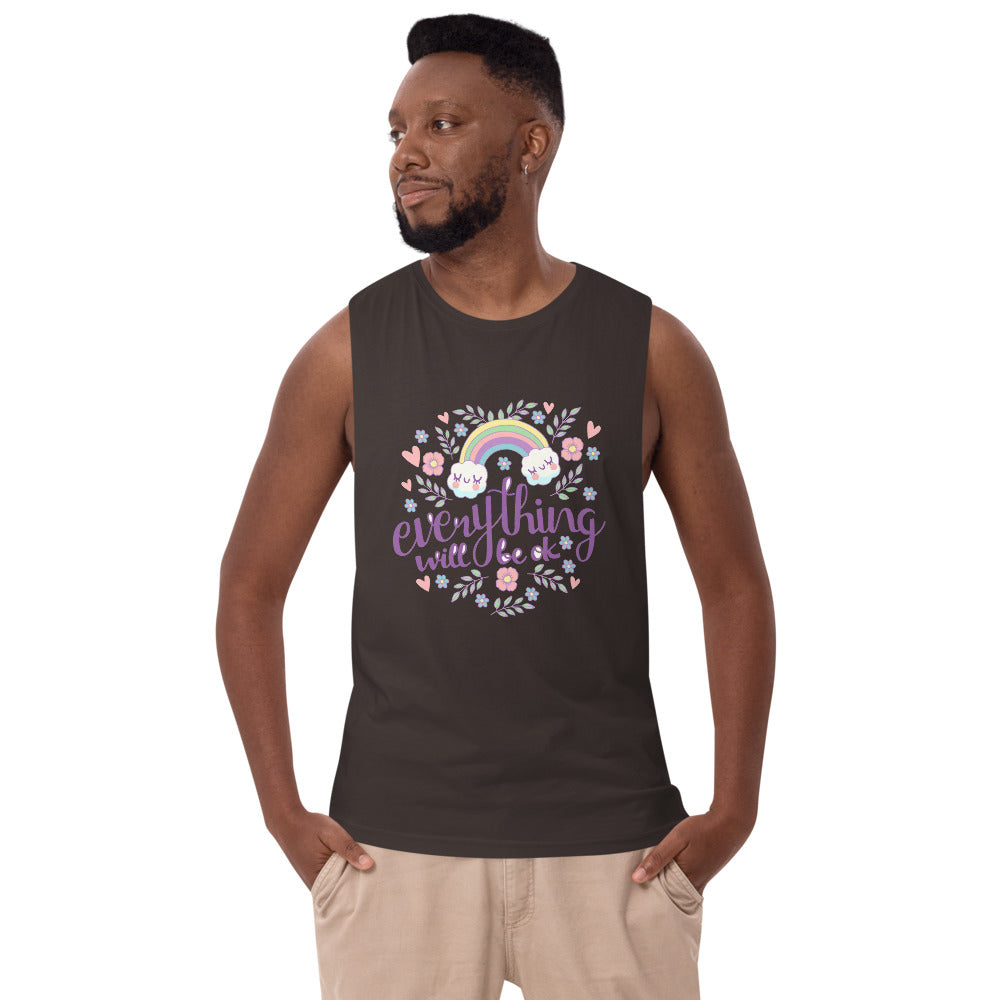 Rainbow - Everything will be ok | Men's Drop Arm Tank Top | AS Colour 5025