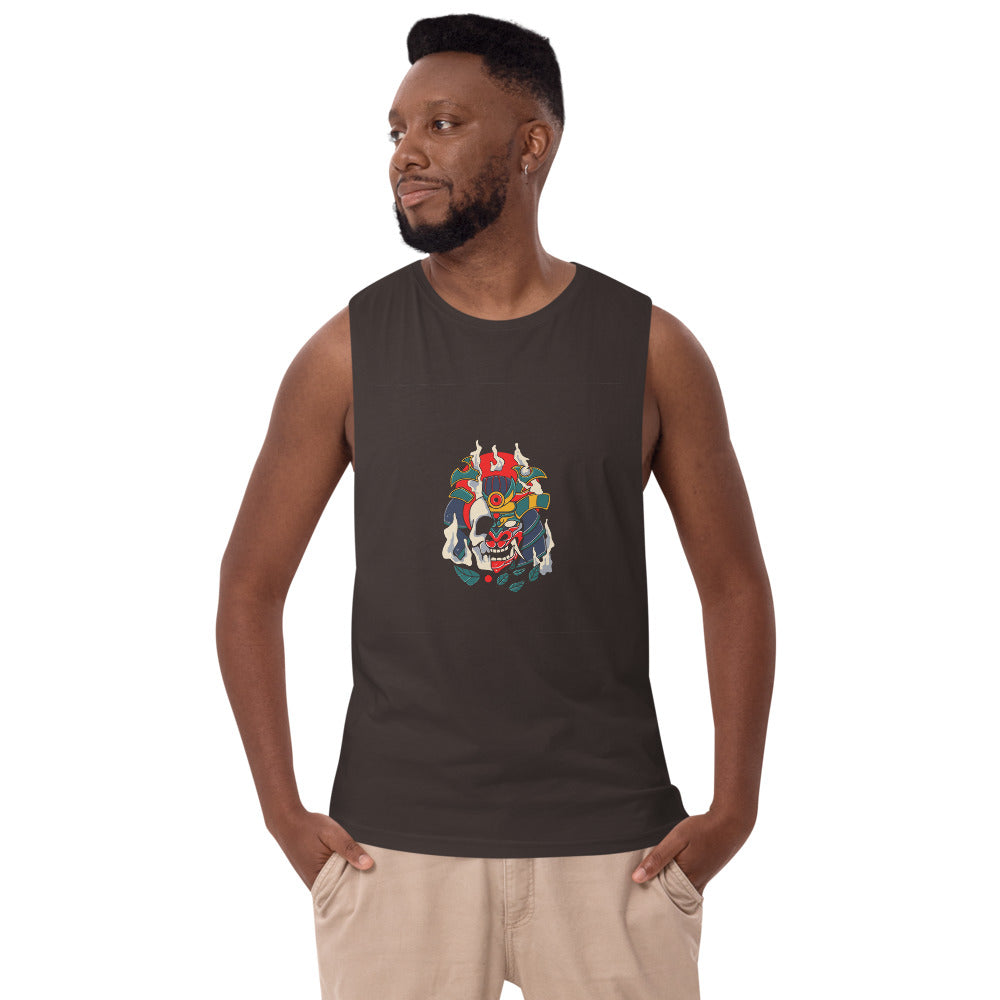 Samurai skull | Men's Drop Arm Tank Top | AS Colour 5025