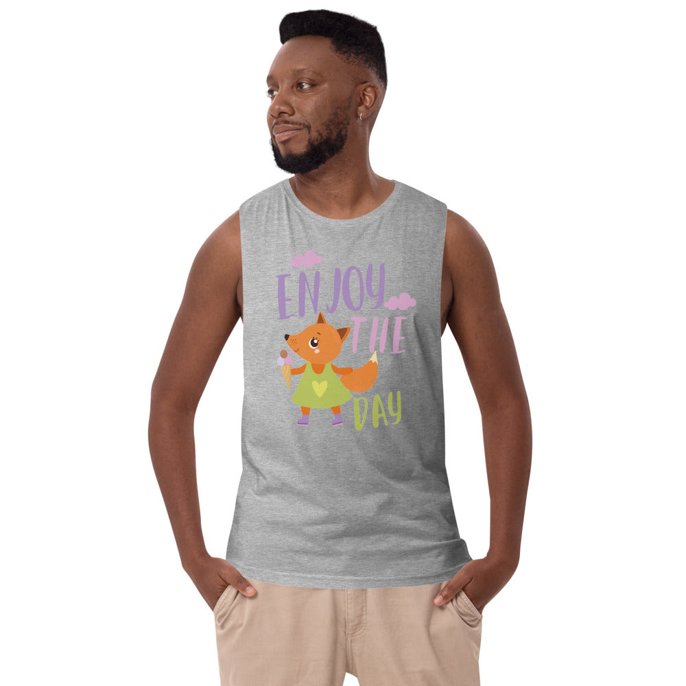 Orange fox - Ẹnoy the day | Men's Drop Arm Tank Top | AS Colour 5025