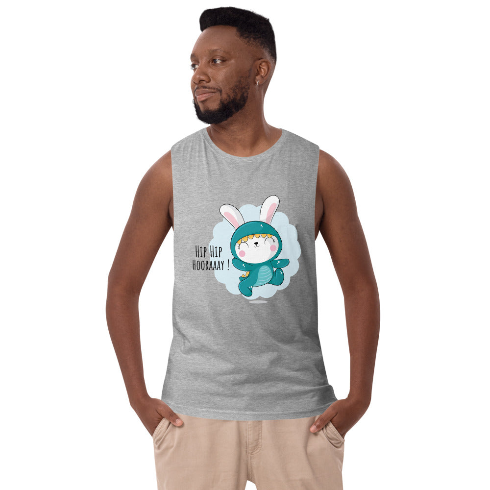 Green rabbit - HIP HIP HOORAAAY | Men's Drop Arm Tank Top | AS Colour 5025
