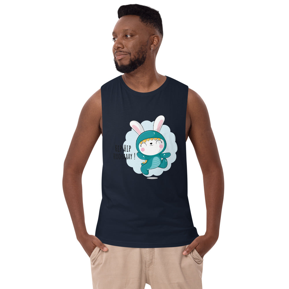 Green rabbit - HIP HIP HOORAAAY | Men's Drop Arm Tank Top | AS Colour 5025
