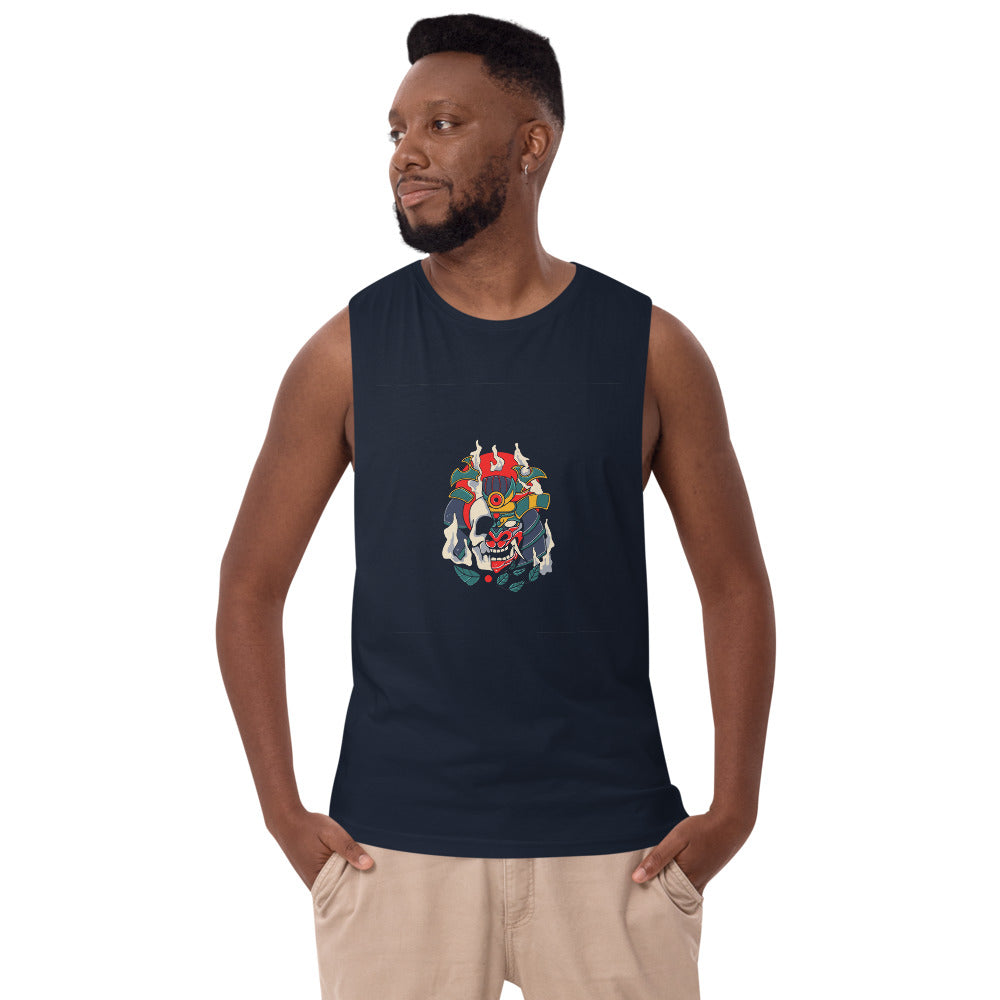 Samurai skull | Men's Drop Arm Tank Top | AS Colour 5025