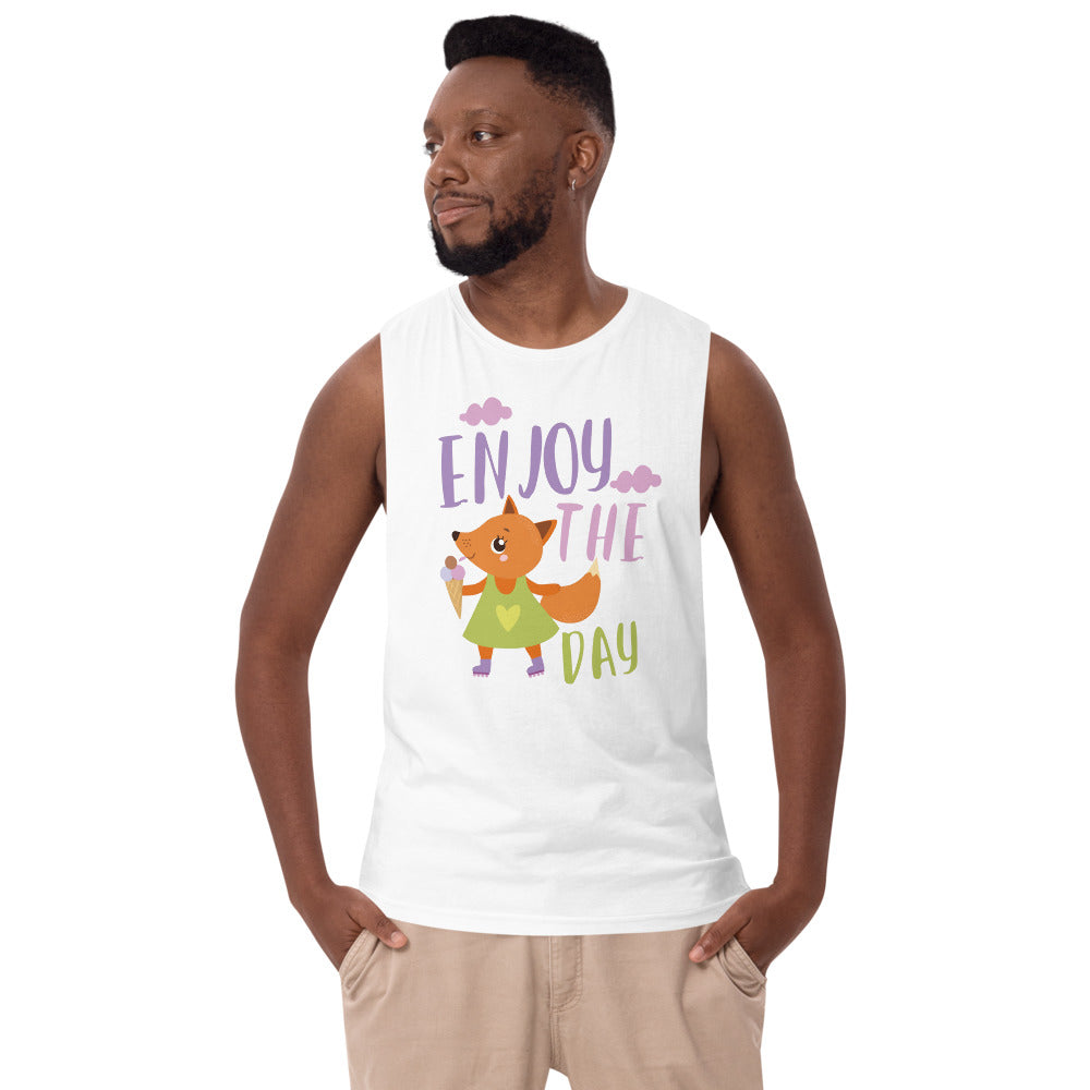 Orange fox - Ẹnoy the day | Men's Drop Arm Tank Top | AS Colour 5025