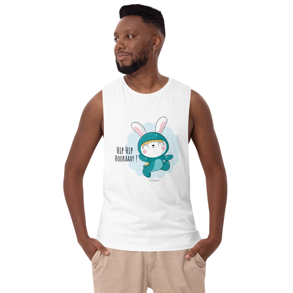 Green rabbit - HIP HIP HOORAAAY | Men's Drop Arm Tank Top | AS Colour 5025