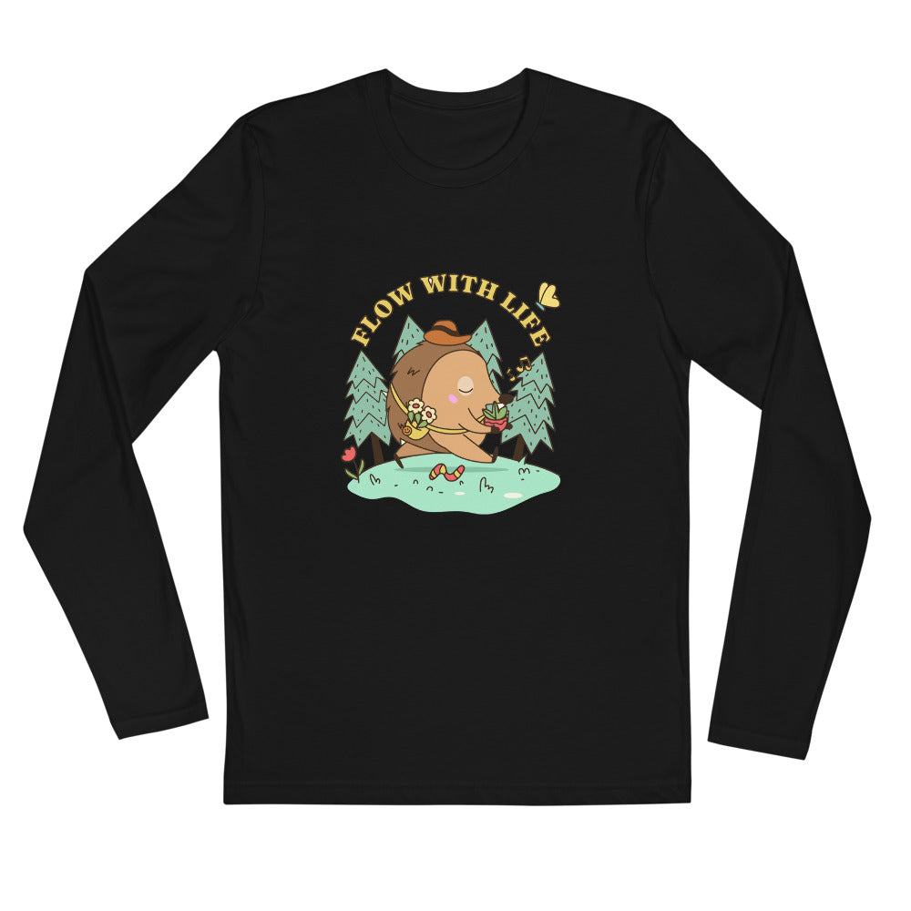 Flow with life | Men's Fitted Long Sleeve Shirt | Next Level 3601