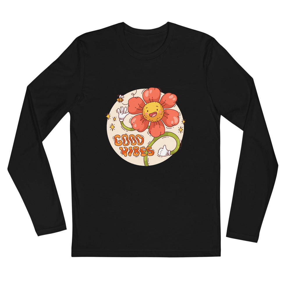 Good vides | Men's Fitted Long Sleeve Shirt | Next Level 3601