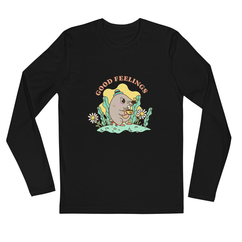 Good feelings | Men's Fitted Long Sleeve Shirt | Next Level 3601