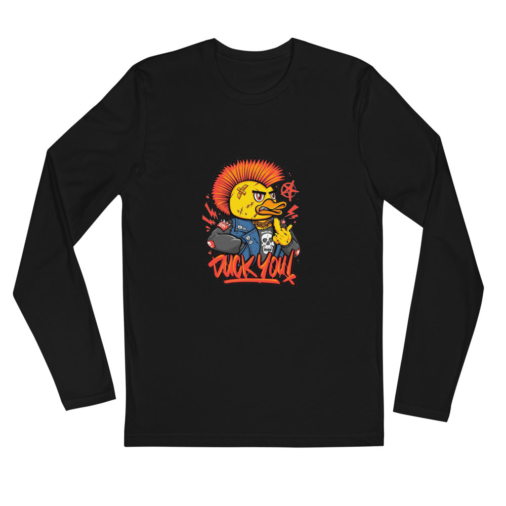 Duck you | Men's Fitted Long Sleeve Shirt | Next Level 3601