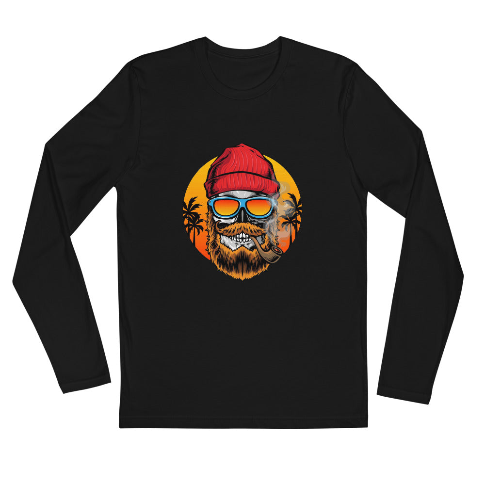 Bearded man | Men's Fitted Long Sleeve Shirt | Next Level 3601
