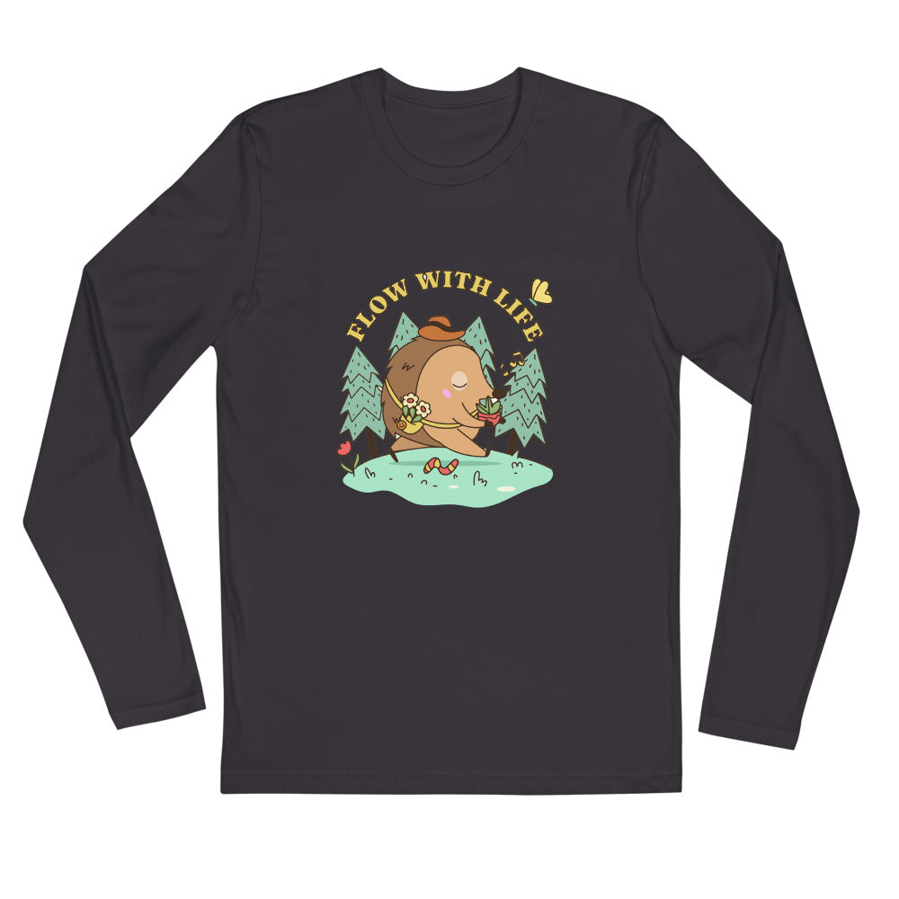 Flow with life | Men's Fitted Long Sleeve Shirt | Next Level 3601