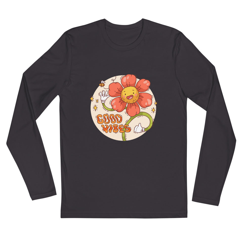 Good vides | Men's Fitted Long Sleeve Shirt | Next Level 3601