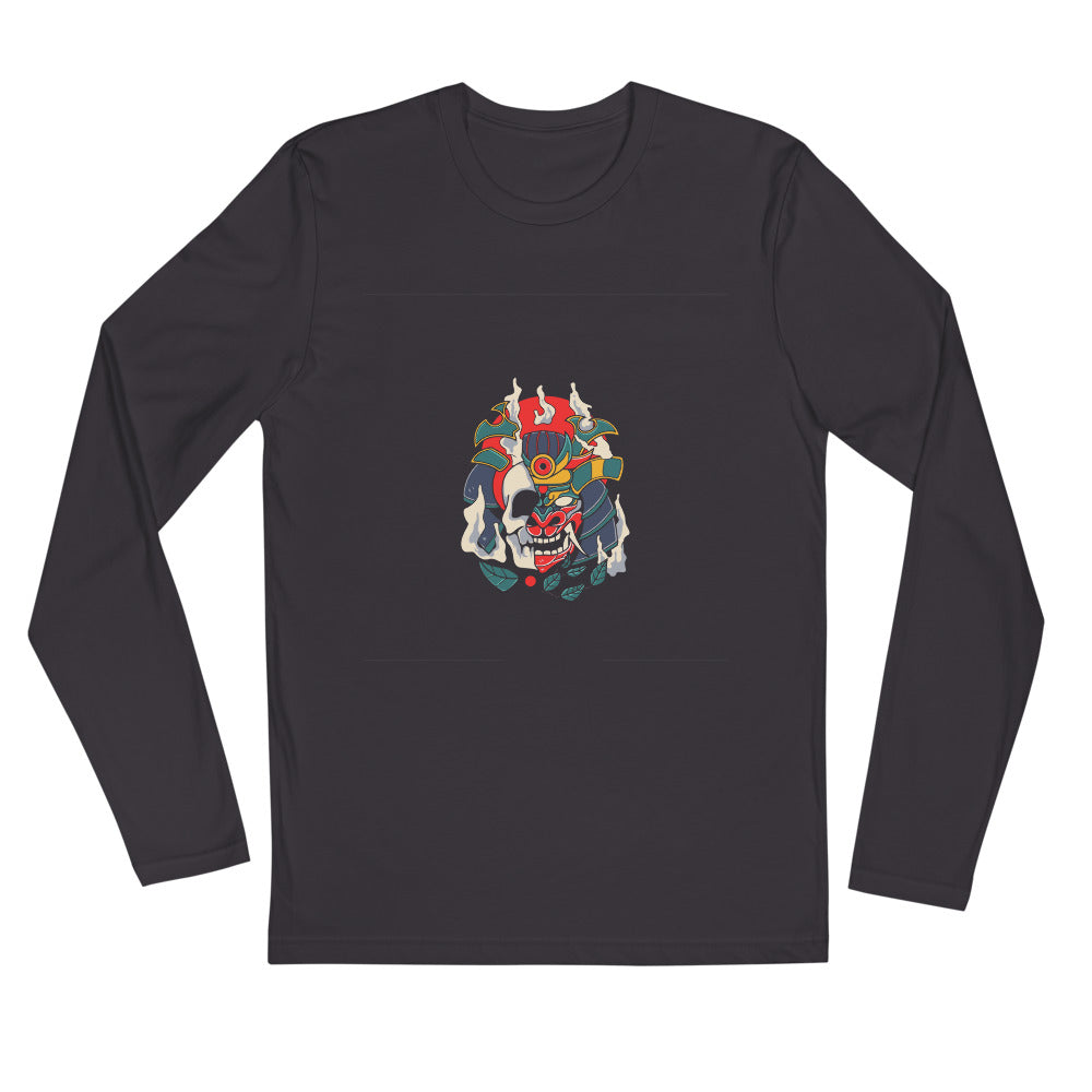 Samurai skull | Men's Fitted Long Sleeve Shirt | Next Level 3601