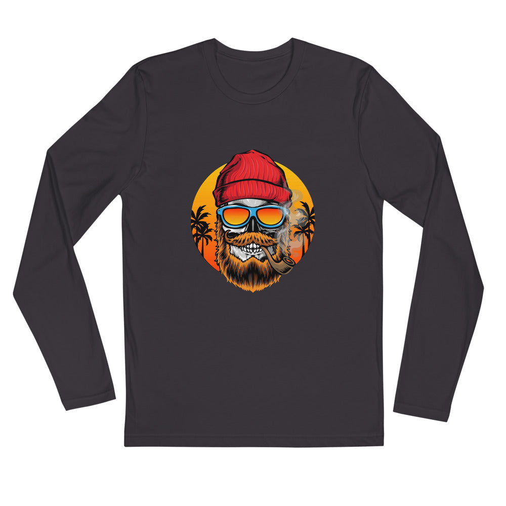 Bearded man | Men's Fitted Long Sleeve Shirt | Next Level 3601