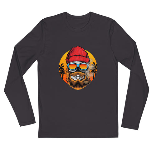 Bearded man | Men's Fitted Long Sleeve Shirt | Next Level 3601