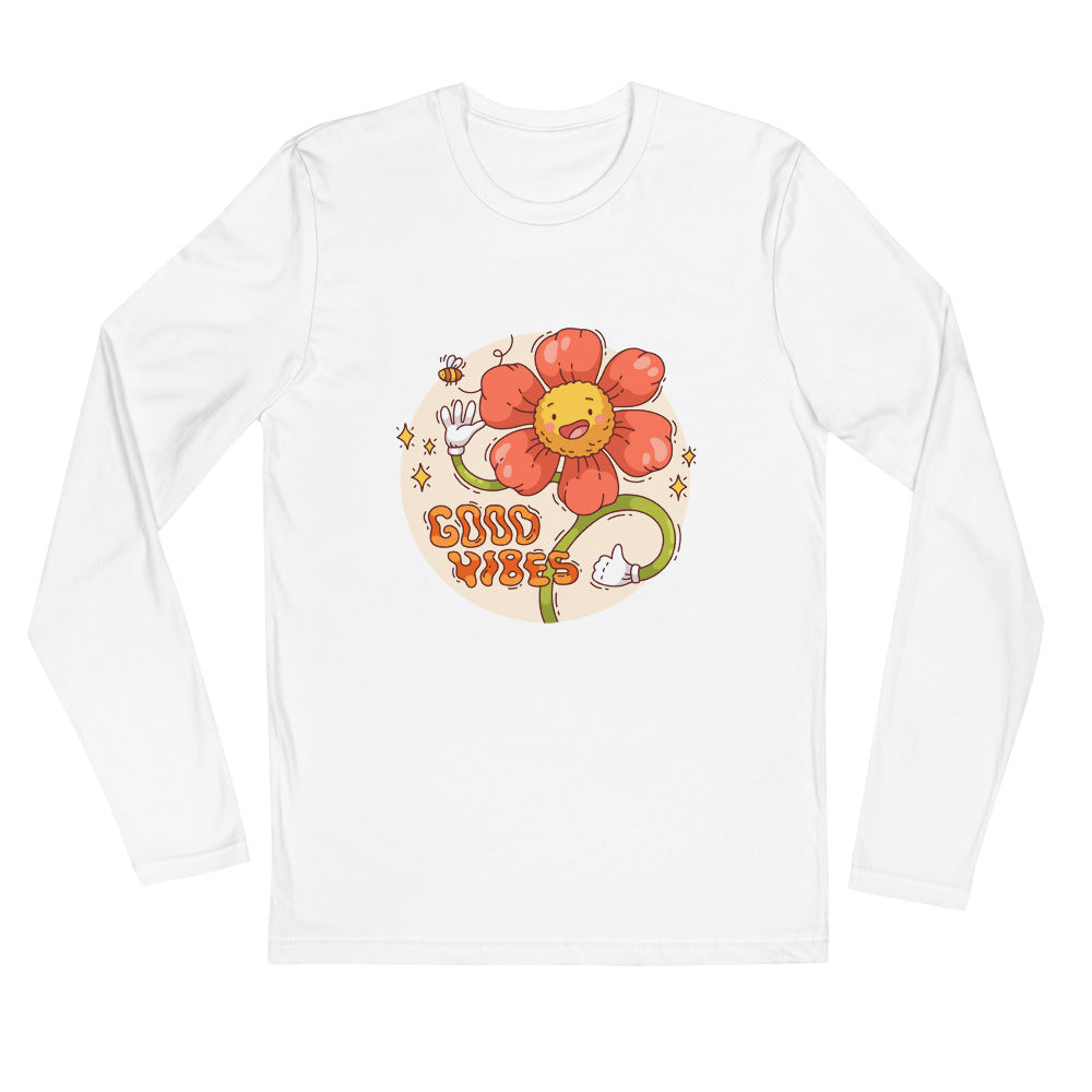 Good vides | Men's Fitted Long Sleeve Shirt | Next Level 3601
