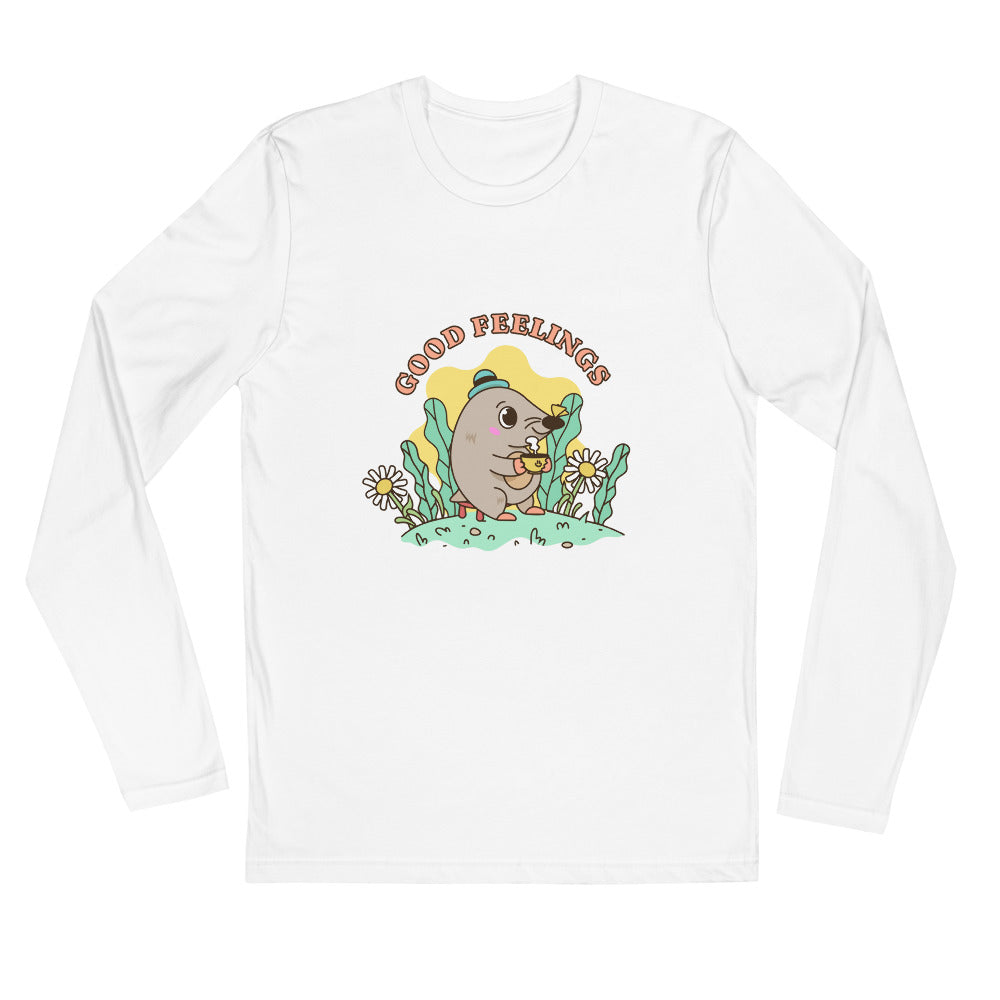 Good feelings | Men's Fitted Long Sleeve Shirt | Next Level 3601