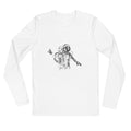 Black & white space travel man | Men's Fitted Long Sleeve Shirt | Next Level 3601
