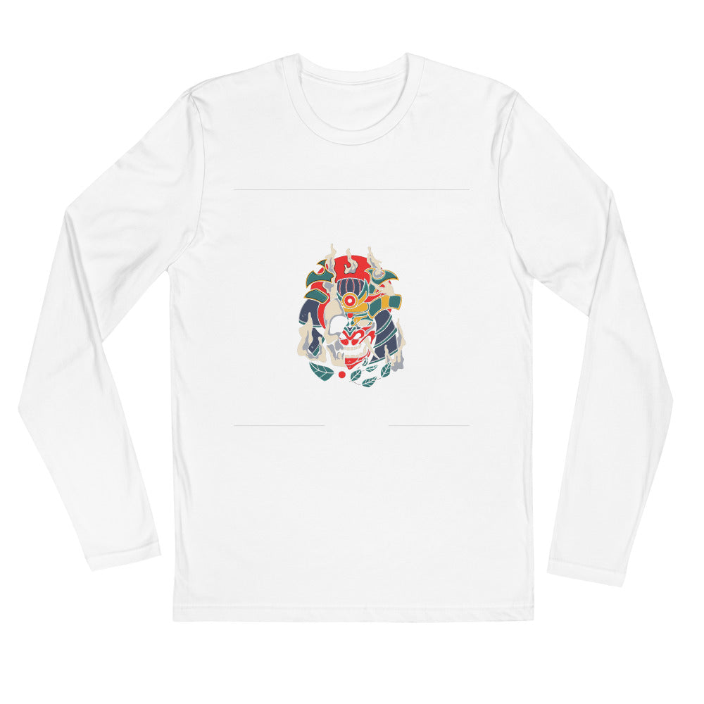 Samurai skull | Men's Fitted Long Sleeve Shirt | Next Level 3601