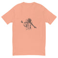 Black & white space travel man | Men's Fitted T-Shirt | Next Level 3600