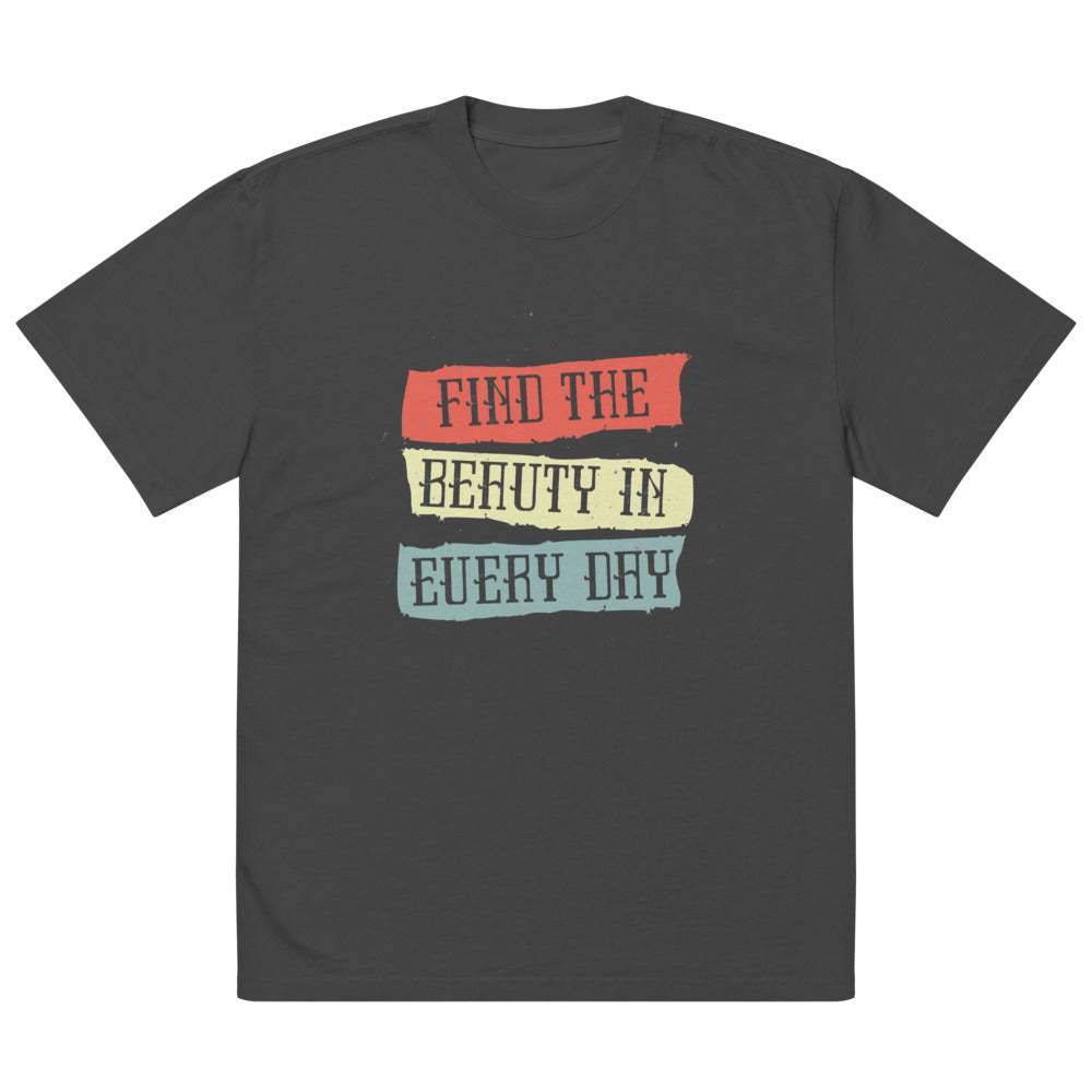 Find the beauty in every day | Men's Oversized Faded T-Shirt | AS Colour 5082