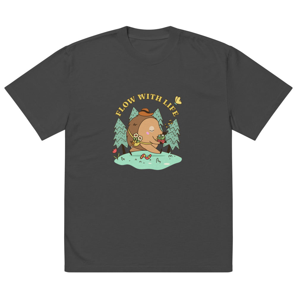 Flow with life | Men's Oversized Faded T-Shirt | AS Colour 5082