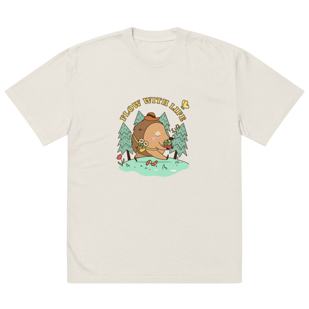 Flow with life | Men's Oversized Faded T-Shirt | AS Colour 5082
