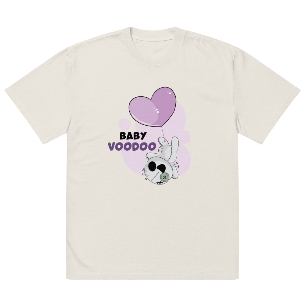 Ted heart - Baby voodoo | Men's Oversized Faded T-Shirt | AS Colour 5082
