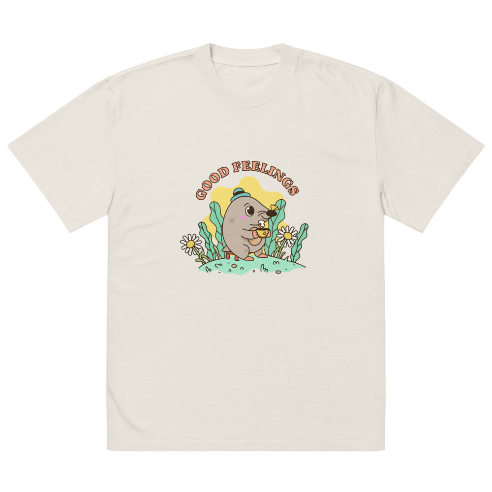 Good feelings | Men's Oversized Faded T-Shirt | AS Colour 5082