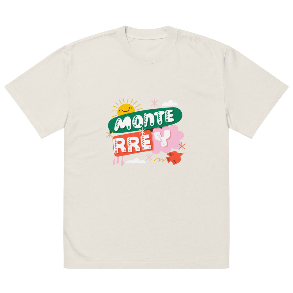 Monte rrey | Men's Oversized Faded T-Shirt | AS Colour 5082