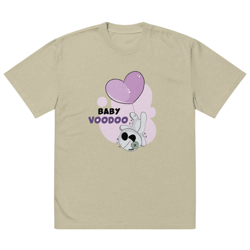 Ted heart - Baby voodoo | Men's Oversized Faded T-Shirt | AS Colour 5082