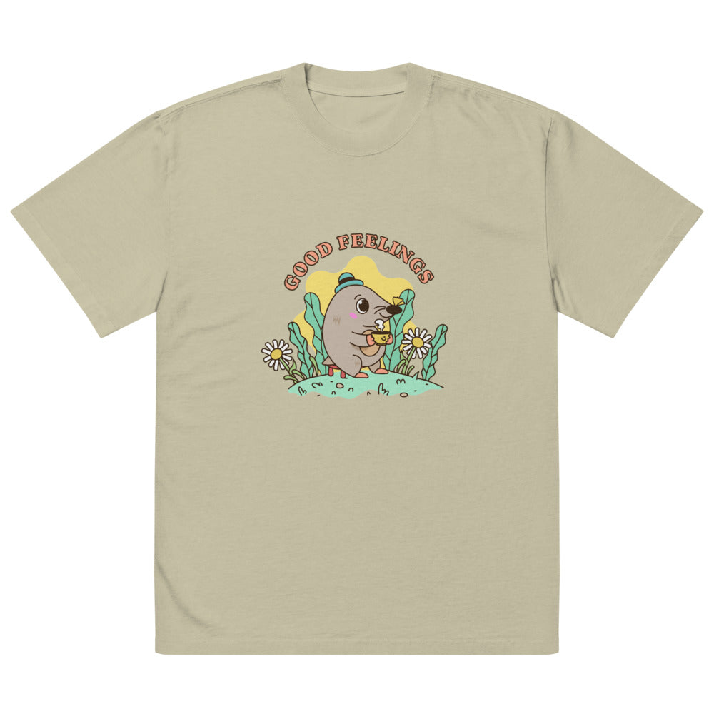 Good feelings | Men's Oversized Faded T-Shirt | AS Colour 5082