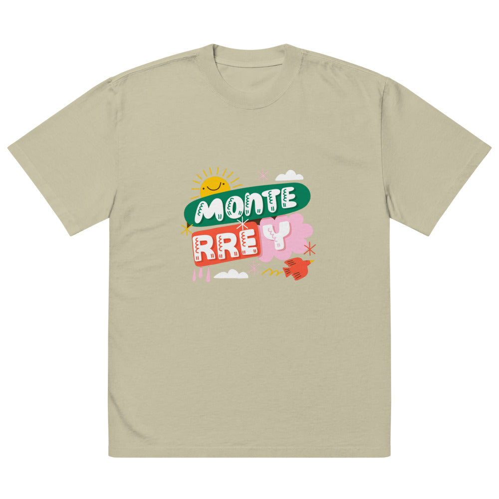 Monte rrey | Men's Oversized Faded T-Shirt | AS Colour 5082