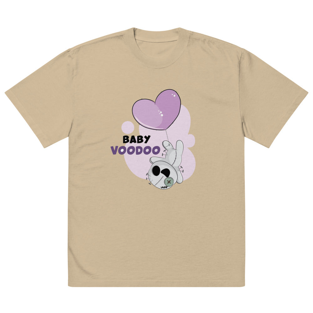 Ted heart - Baby voodoo | Men's Oversized Faded T-Shirt | AS Colour 5082