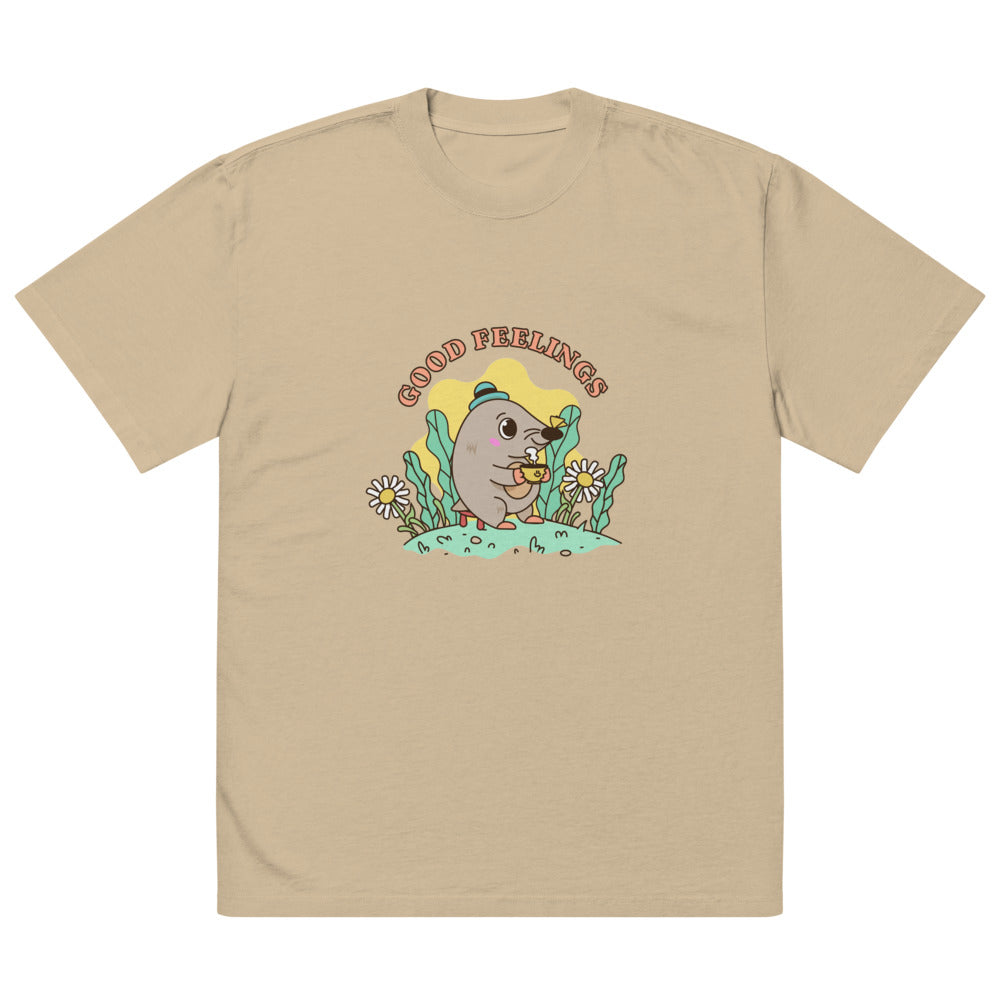 Good feelings | Men's Oversized Faded T-Shirt | AS Colour 5082
