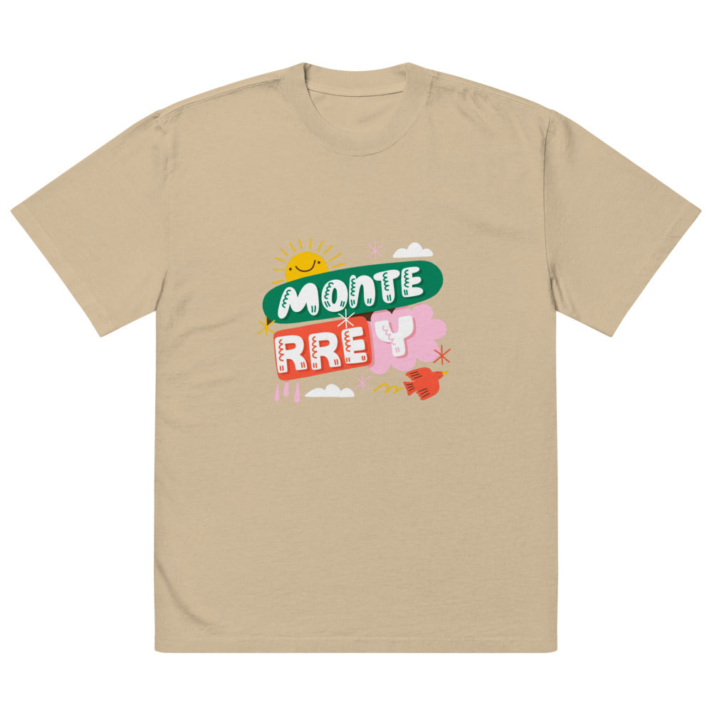 Monte rrey | Men's Oversized Faded T-Shirt | AS Colour 5082