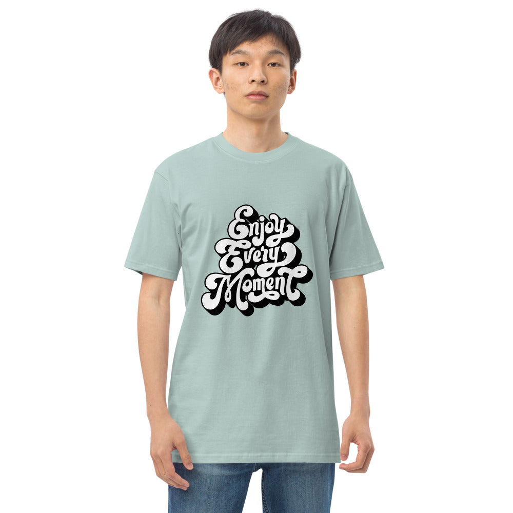 Enjoy every moments white | Men's Premium Heavyweight Tee | Cotton Heritage MC1086