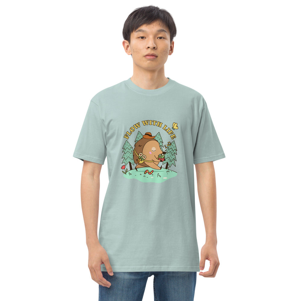 Flow with life | Men's Premium Heavyweight Tee | Cotton Heritage MC1086
