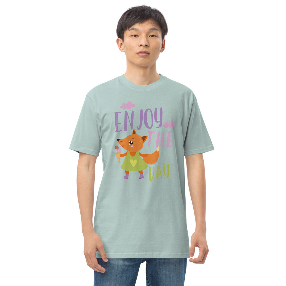 Orange fox - Ẹnoy the day | Men's Premium Heavyweight Tee | Cotton Heritage MC1086