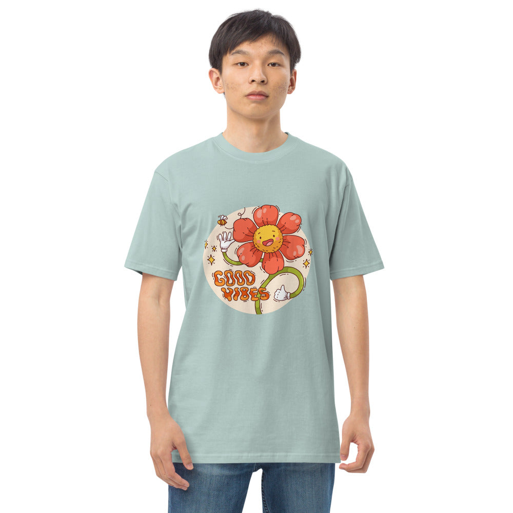Good vides | Men's Premium Heavyweight Tee | Cotton Heritage MC1086