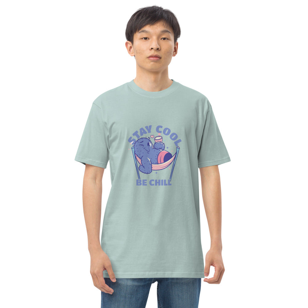 Stay cool be chill | Men's Premium Heavyweight Tee | Cotton Heritage MC1086