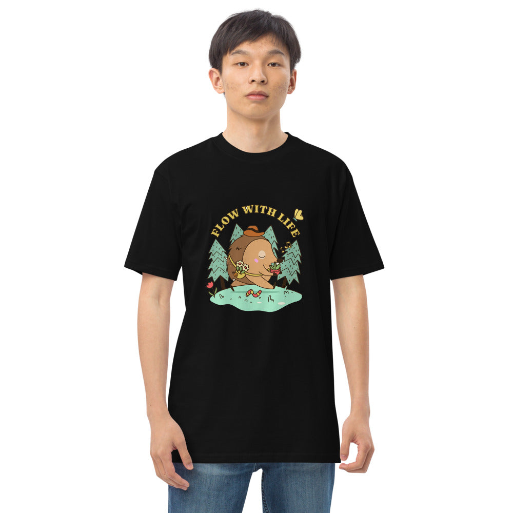 Flow with life | Men's Premium Heavyweight Tee | Cotton Heritage MC1086