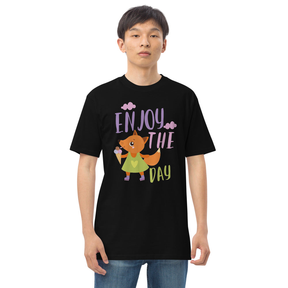 Orange fox - Ẹnoy the day | Men's Premium Heavyweight Tee | Cotton Heritage MC1086