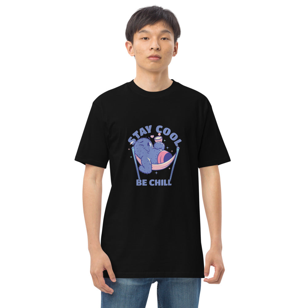 Stay cool be chill | Men's Premium Heavyweight Tee | Cotton Heritage MC1086