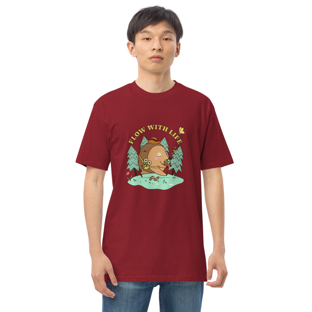 Flow with life | Men's Premium Heavyweight Tee | Cotton Heritage MC1086