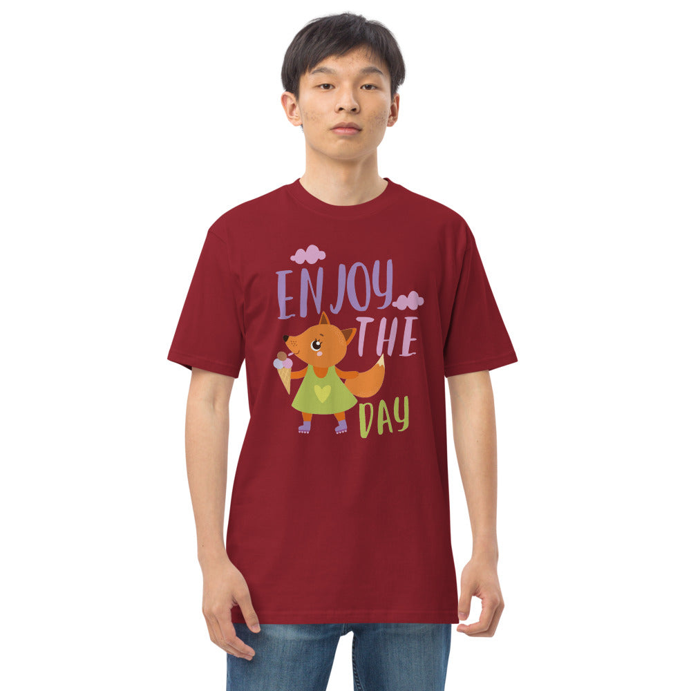 Orange fox - Ẹnoy the day | Men's Premium Heavyweight Tee | Cotton Heritage MC1086