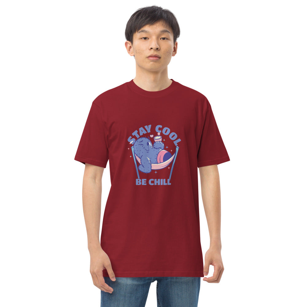 Stay cool be chill | Men's Premium Heavyweight Tee | Cotton Heritage MC1086