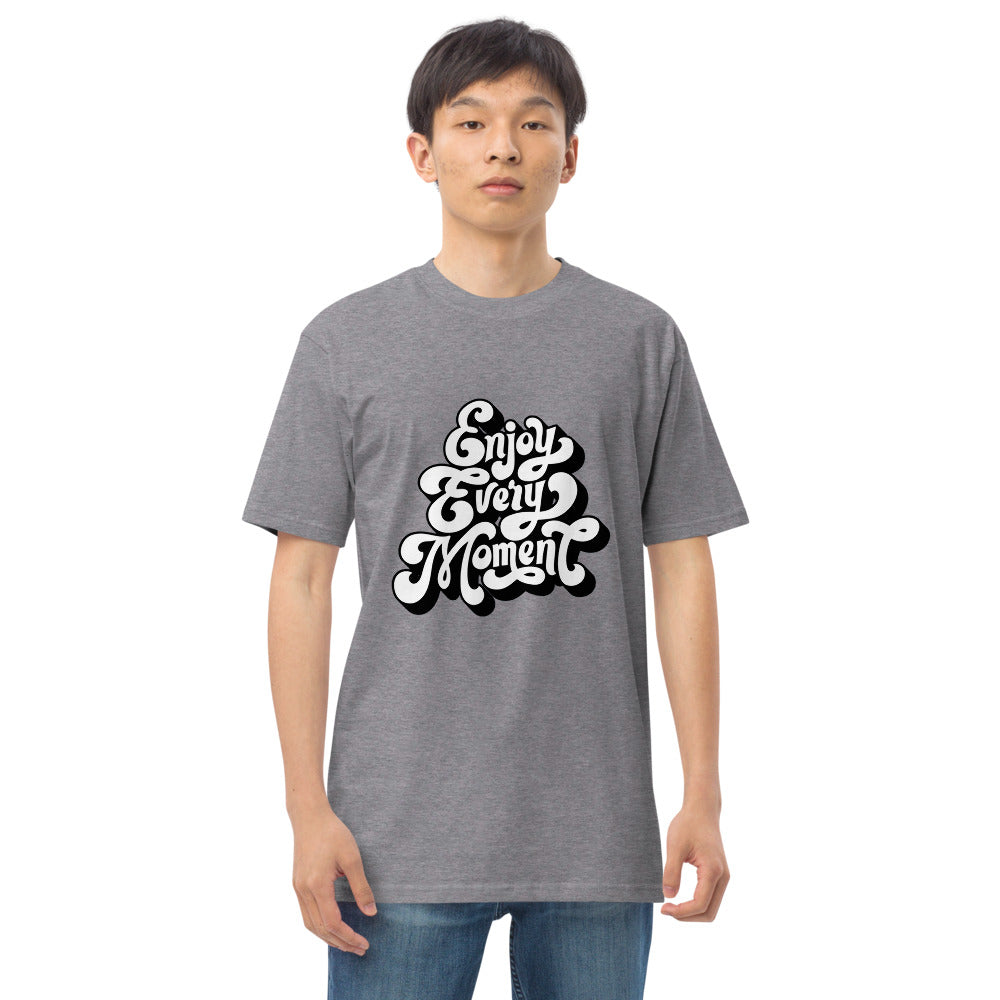 Enjoy every moments white | Men's Premium Heavyweight Tee | Cotton Heritage MC1086