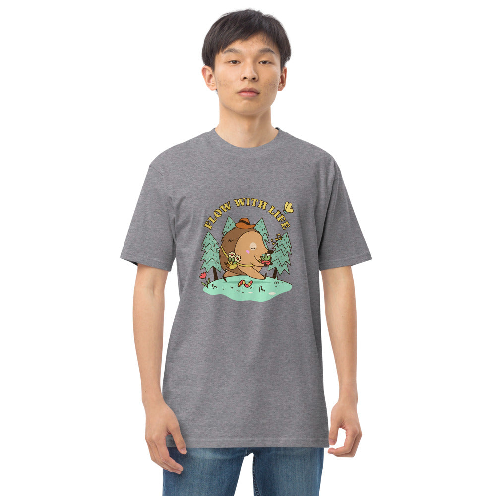 Flow with life | Men's Premium Heavyweight Tee | Cotton Heritage MC1086