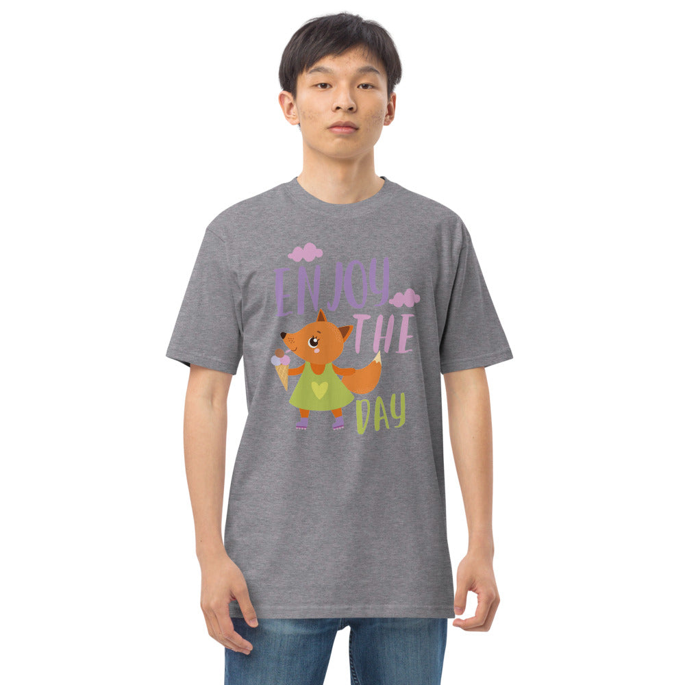 Orange fox - Ẹnoy the day | Men's Premium Heavyweight Tee | Cotton Heritage MC1086