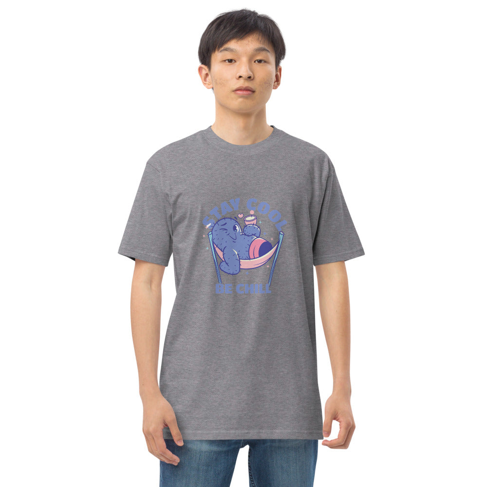 Stay cool be chill | Men's Premium Heavyweight Tee | Cotton Heritage MC1086